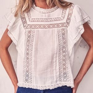 Love shack fancy Sahara ruffle top